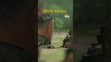 Boar hog DROPPED from pistol using GameChanger ammunition!