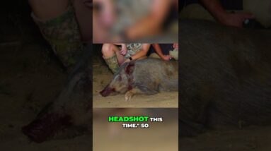 Hog Hunting Headshot: The Perfect Shot and Epic Kill! #shorts