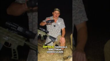Epic Night Hunt: Thermal Optics Reveal Coyote Trio! #shorts