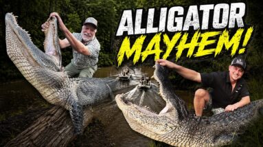 We Hunted Louisiana SWAMP MONSTERS! | 11 Foot Gator Hunts